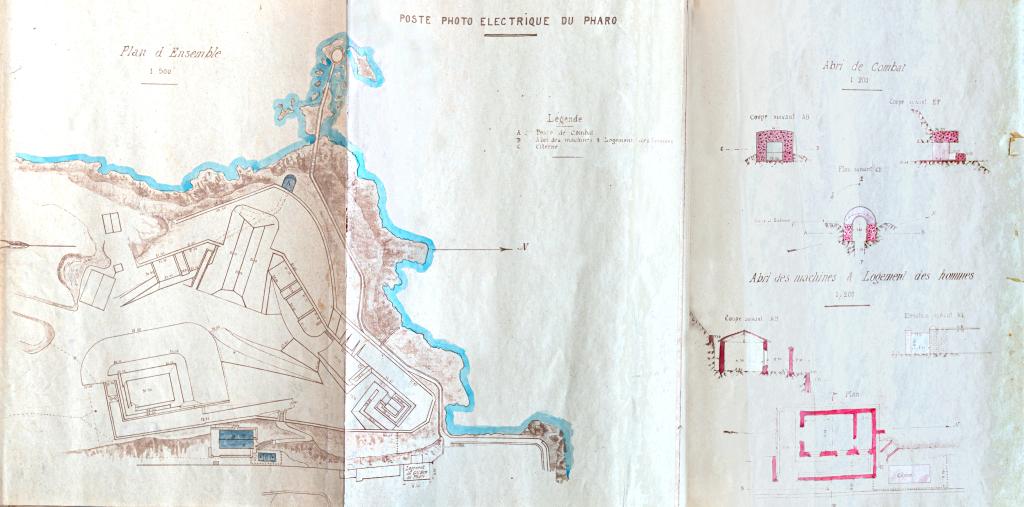 [Plan de la batterie basse du Pharo et de son poste photo-électrique],1908.