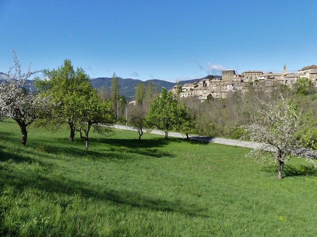 Pré et verger, à l'est du bourg de Rosans.