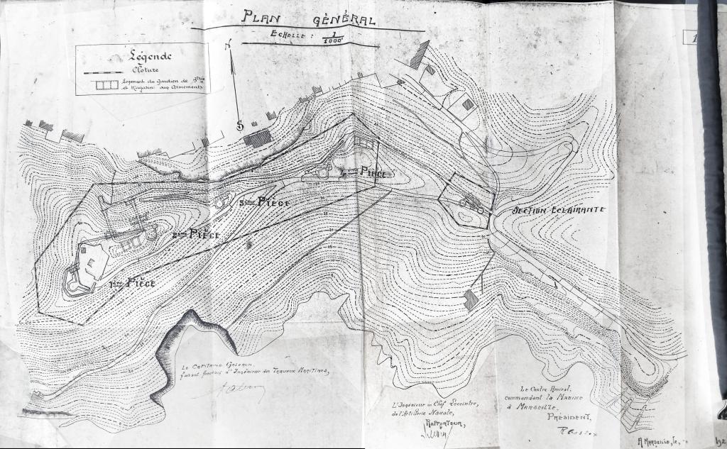 [Plan général d'implantation du projet du fort Napoléon],1929.