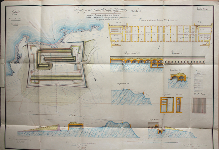 Projets pour 1860-1861. Fortifications. Construire le fort [Saint-Pierre des Embiez] et sa batterie 1860.