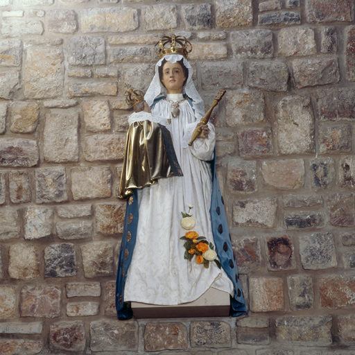 statue : Vierge à l'Enfant (figure vêtue)