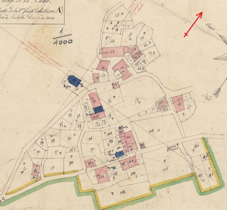 Plan cadastral de la commune de La Colle Saint-Michel, 1838, section A2, écart de la Colle.