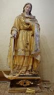 Statue-reliquaire (socle-reliquaire) : sainte Philomène