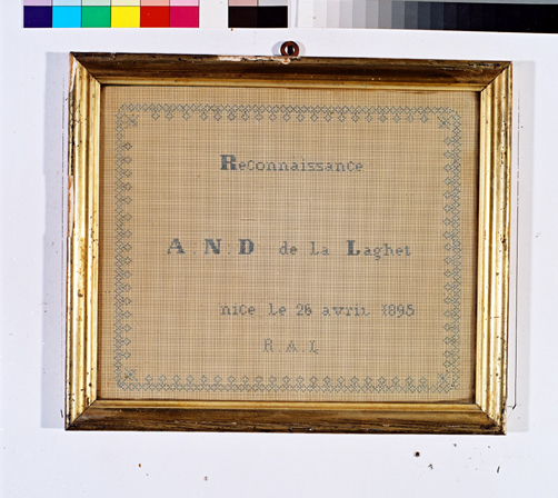 ex-voto, tableau de broderie : Reconnaissance (N° 8)