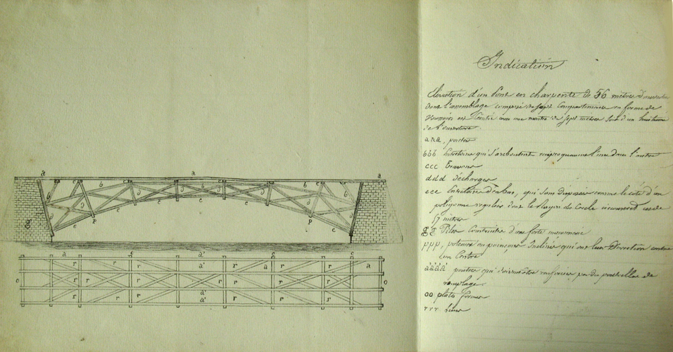 pont de bois d'Avignon dit aussi pont de chevalets ou pont Bonaparte