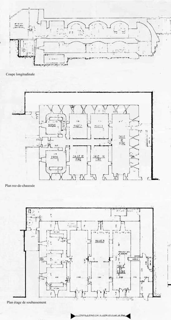 Batterie du Pharo, batterie basse, plans tour réduit crénelée type 1846, 1977.