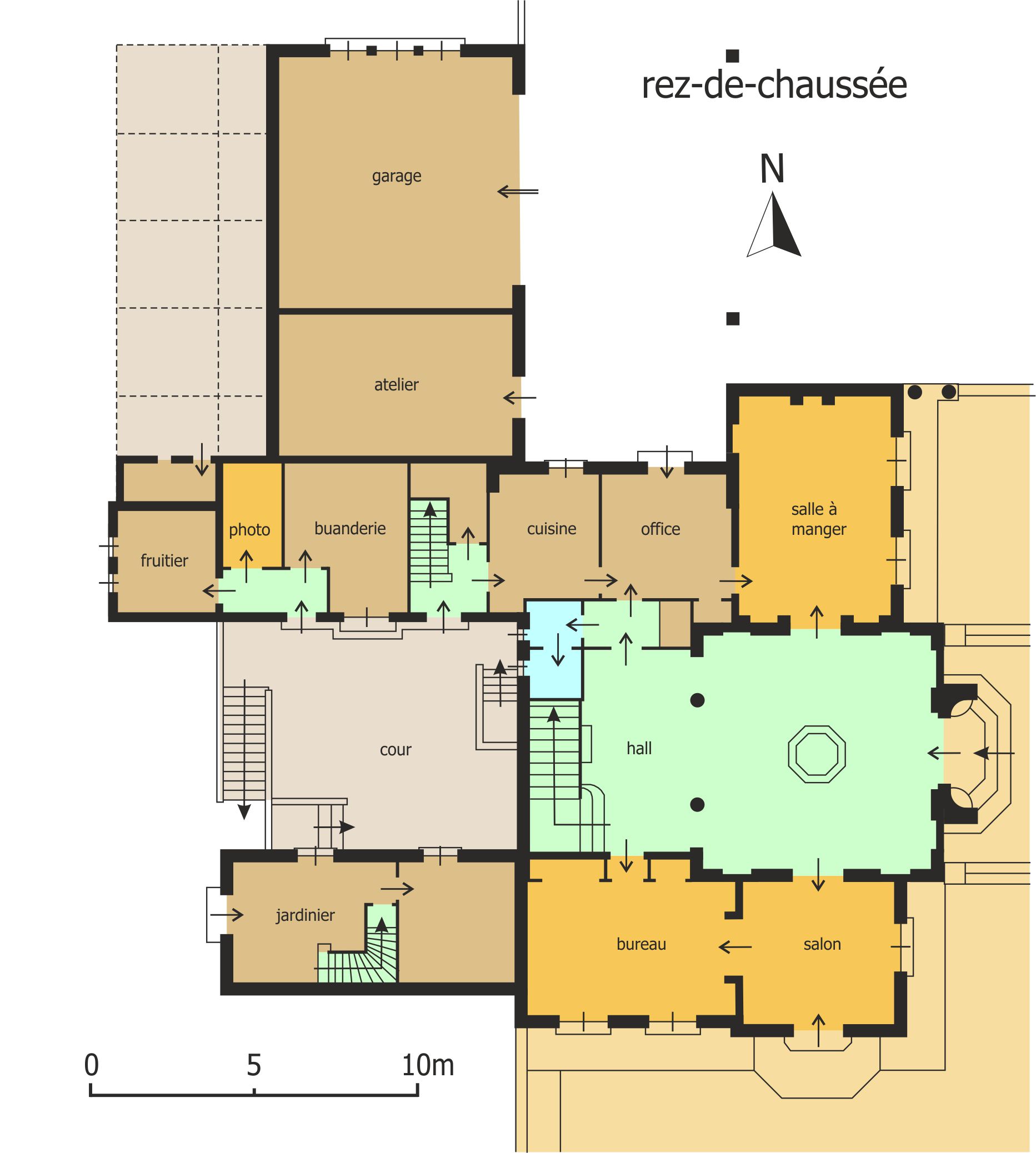 Plan du rez-de-chaussée.