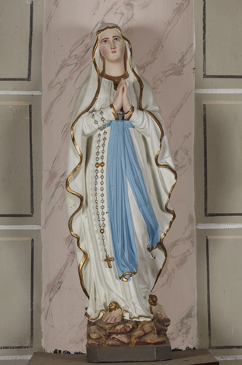 Statue (petite nature) : Vierge dite Notre-Dame-de-Lourdes