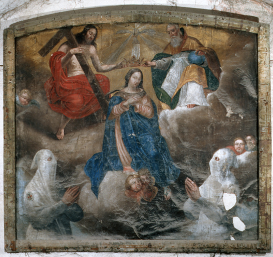 tableau : Couronnement de la Vierge,pénitents