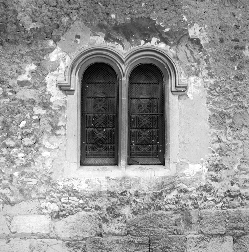 Nef, élévation nord, chapelle, fenêtre.