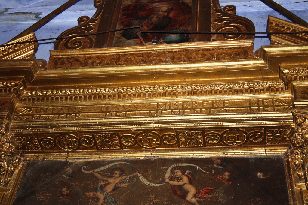 Ensemble du maître-autel de la Nativité : autel, deux gradins d'autel, tabernacle et retable architecturé