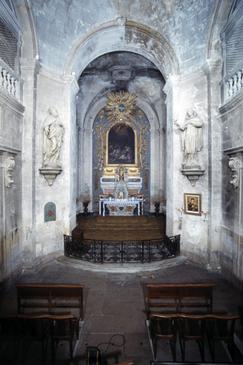 Deuxième chapelle latérale sud (chapelle du Rosaire). Deuxième et troisième travées, vues du nord.
