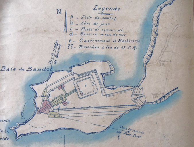 [Plans et coupes de l'aménagement de la batterie de la Cride en poste photo-electrique] 1911