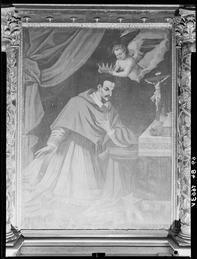 Tableau : saint Charles Borromée en prière