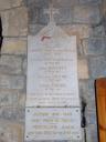 ensemble de deux plaques commémoratives de la guerre de 1914-1918 et de la guerre de 1939-1945