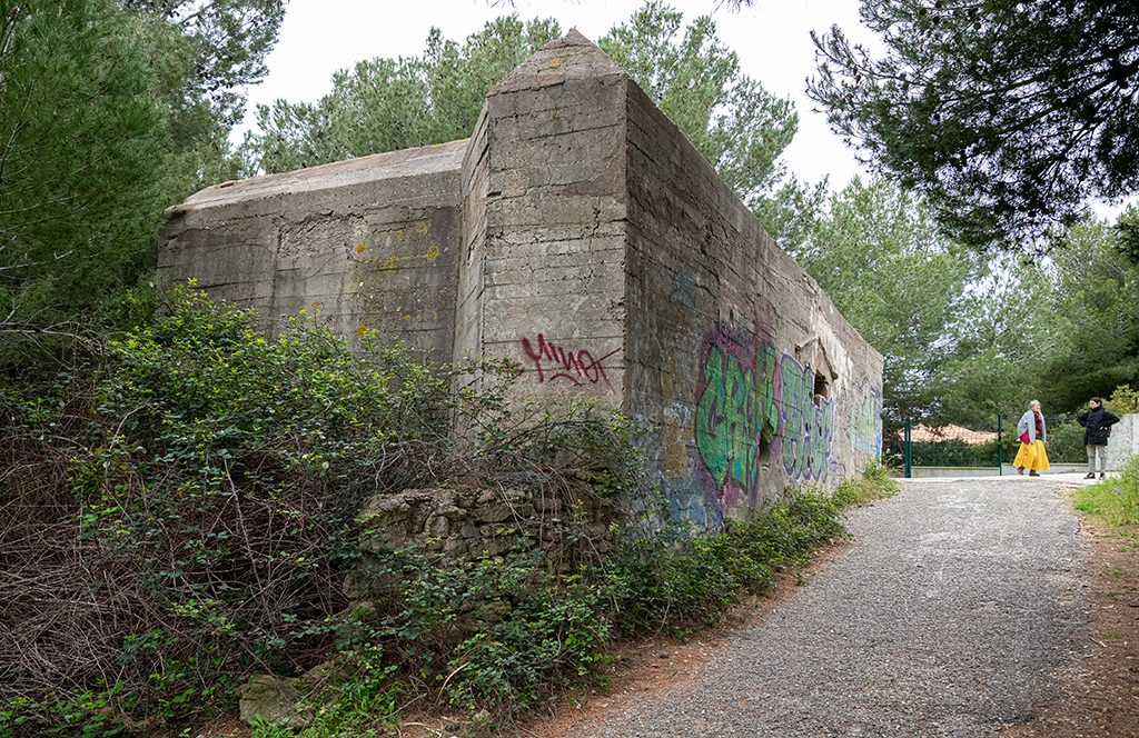 Casemate au sud/sud-Est du site, type Regelbau 671, mur de gorge élargi de deux contreforts latéraux