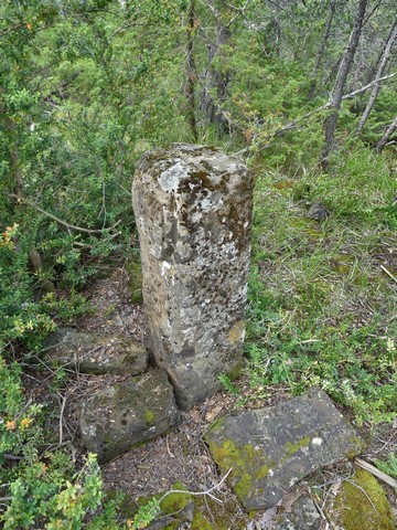 Borne du Serre de la Gardette. Vue d'ensemble prise de sud-ouest.