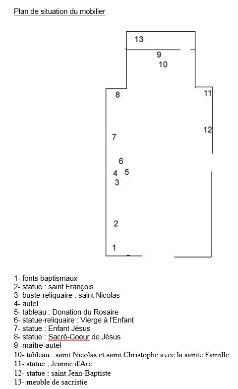 le mobilier de l'église paroissiale Sainte-Catherine