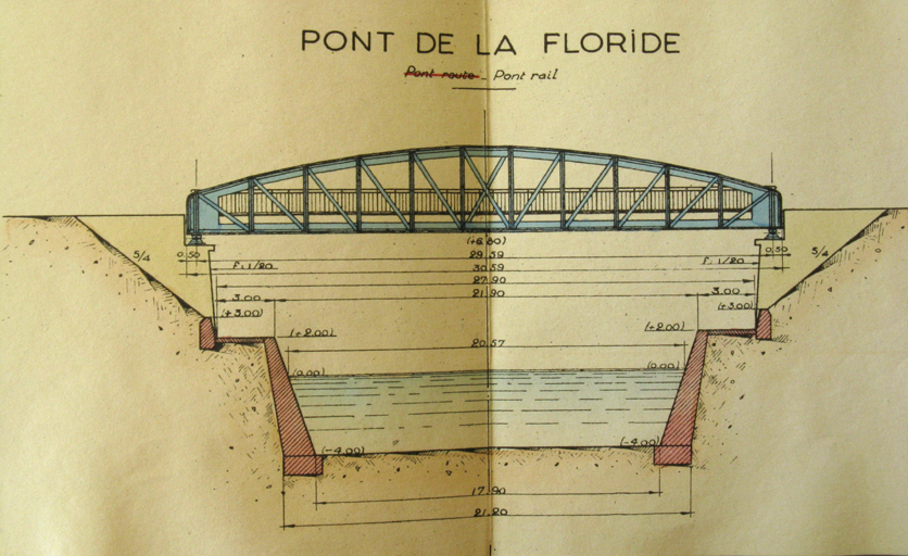 pont ferroviaire, anciennement pont de la Floride