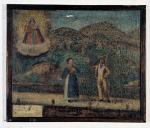 ex-voto, tableau : Couple sur un chemin