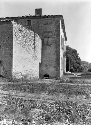 Corps de bâtiment principal A, façade latérale gauche, extrémité ouest.