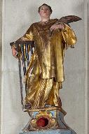 Statue-reliquaire (demi-nature) : saint Laurent