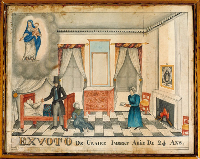 tableau, ex-voto : Demande de guérison de Claire Imbert