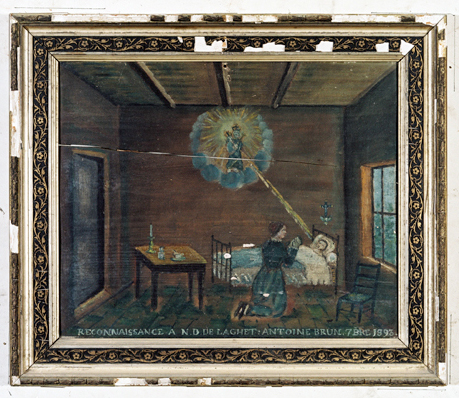 ex-voto, tableau : Demande de guérison d'un enfant, Antoine Brun