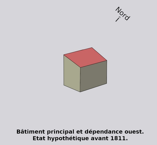 Etat hypothétique du bâti avant 1817.