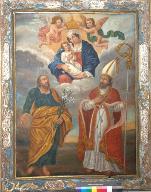 tableau : Vierge à l'Enfant avec saint Joseph et saint Clair