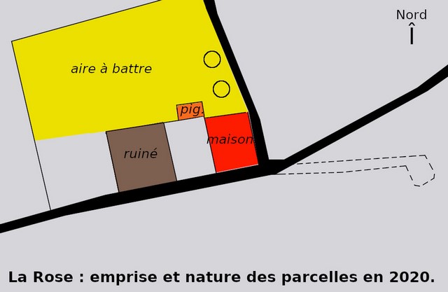 Emprise et nature des parcelles en 2020.
