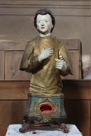 Buste-reliquaire (statuette, socle-reliquaire) : saint Laurent
