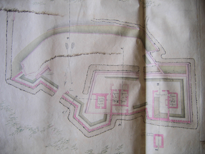 [Plan de la batterie de Fabrégas] 1818.