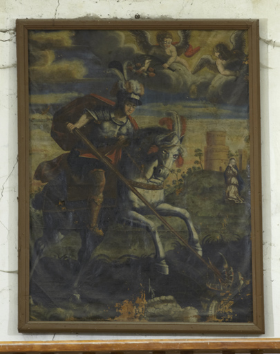 Tableau : saint Georges combattant le dragon