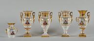 Série de cinq vases d'autel