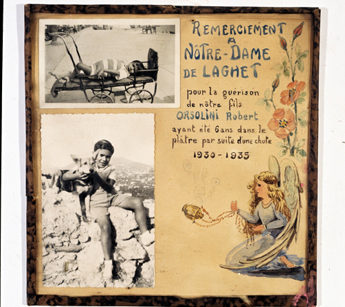 ex-voto, tableau : Demande de guérison d'un enfant, Robert Orsolini