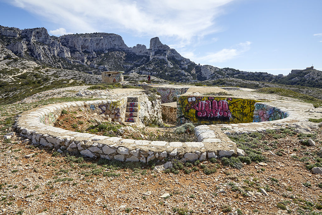 Batterie de mortier, 3e plate-forme et  chemin de ronde, vus de l'ouest 