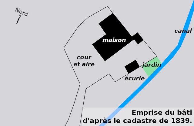 Emprise du bâti en 1839.