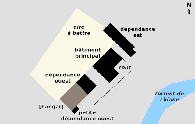 Plan de localisation des différents bâtiments.