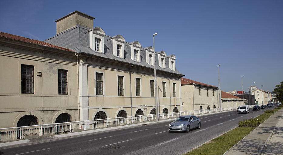 Elévation nord du pavillon ouest de la corderie, de la goudronnerie et du magasin au goudrons.