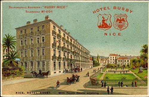 immeubles devenus un hôtel de voyageurs sous le nom de Pension Busby puis Hôtel Busby