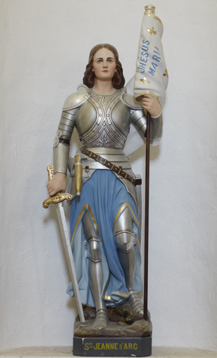 Statue (petite nature) : sainte Jeanne d'Arc