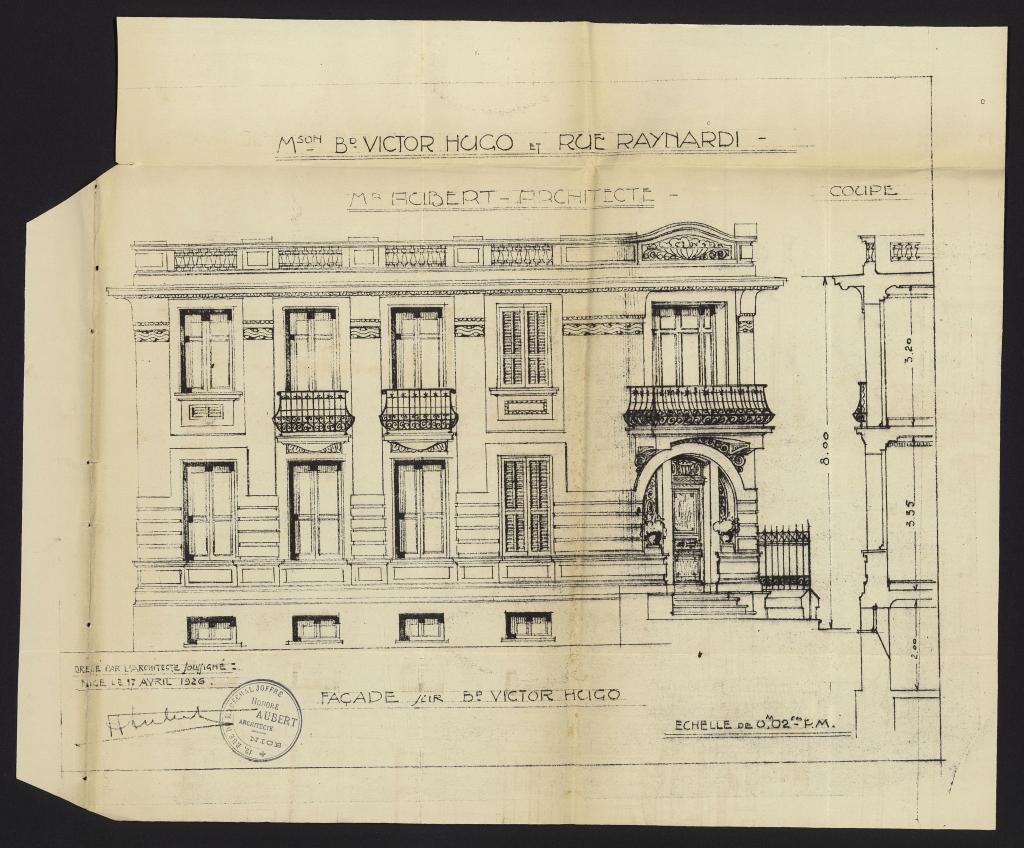 immeuble de bureaux et logement de l'architecte Honoré Aubert, actuellement immeuble de bureaux sous le nom de Villa Olivia