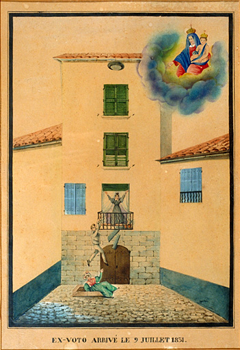 tableau, ex-voto : Chute du balcon