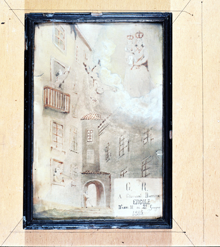 ex-voto, tableau : Chute d'un enfant tombant d'un toit, Giovanni-Battista Ercole