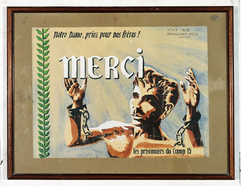 ex-voto, tableau : Prisonnier du Viet minh libéré de ses chaînes