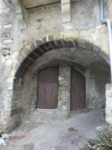 Elévation sud, passage couvert.