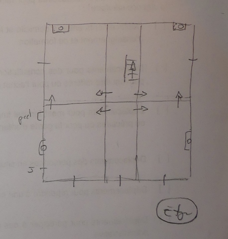 Plan schématique du premier étage.