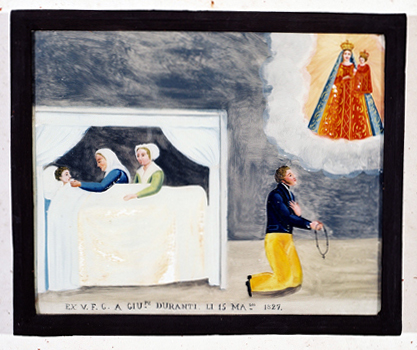 ex-voto, tableau : Demande de guérison d'un enfant, Giuseppe Duranti