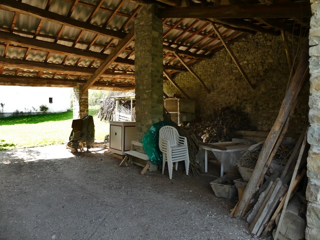 Bâtiment de la remise ouest. Vue de volume prise du nord-est.